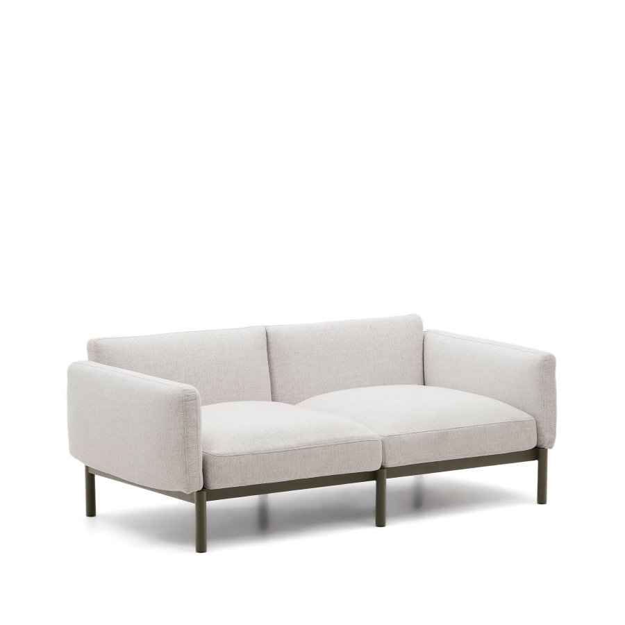 KAVE HOME Sorells utendrs 2-personers modulsofa - grnn aluminium (201cm)