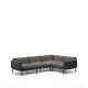 KAVE HOME Sorells modul 5-manns utendrs hjrnesofa - gr og gr aluminium (276x191,5cm)