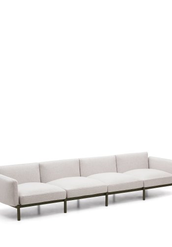KAVE HOME Sorells utendrs 4-personers modulsofa - grnn aluminium (370cm)