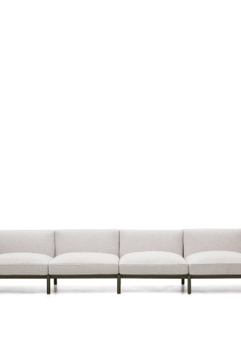 KAVE HOME Sorells utendrs 4-personers modulsofa - grnn aluminium (370cm)