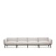KAVE HOME Sorells utendrs 4-personers modulsofa - grnn aluminium (370cm)