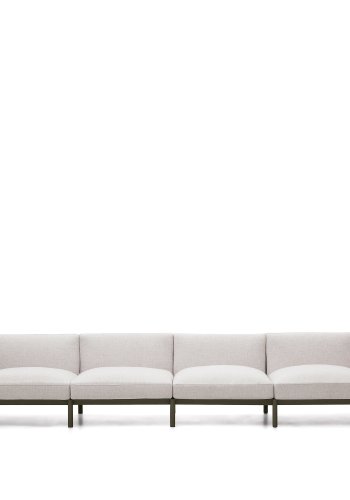 KAVE HOME Sorells utendrs 4-personers modulsofa - grnn aluminium (370cm)