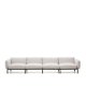KAVE HOME Sorells utendrs 4-personers modulsofa - grnn aluminium (370cm)