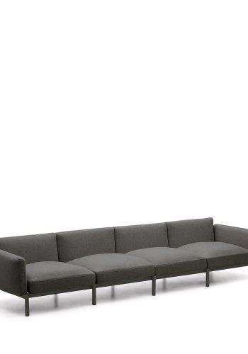 KAVE HOME Sorells utendrs 4-personers modulsofa - gr aluminium (370 cm)