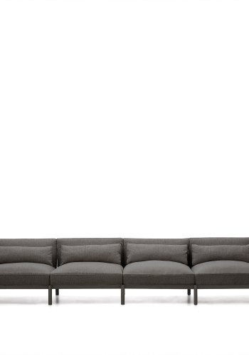 KAVE HOME Sorells utendrs 4-personers modulsofa - gr aluminium (370 cm)