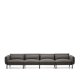 KAVE HOME Sorells utendrs 4-personers modulsofa - gr aluminium (370 cm)