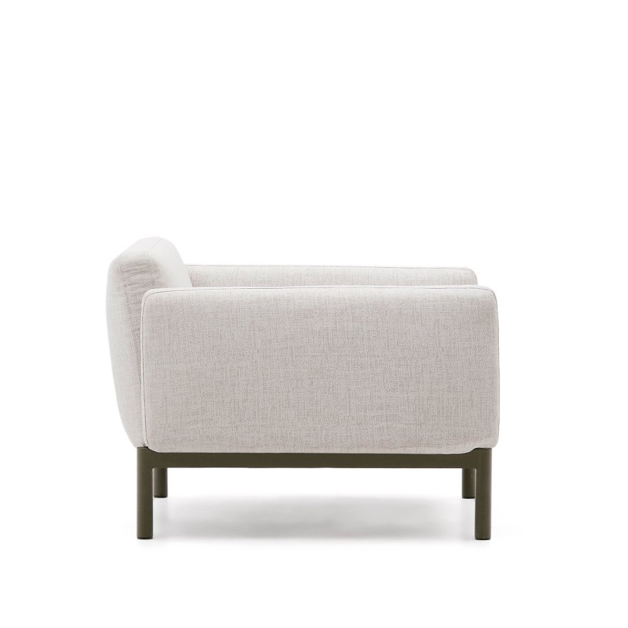 KAVE HOME Sorells utendrs modul lenestol, med armlener - grnn aluminium