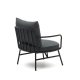KAVE HOME Bramant lenestol, med armlener og stoffputer - sort stl