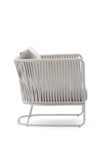 KAVE HOME Saconca utendrs lenestol i tau og grtt galvanisert stl