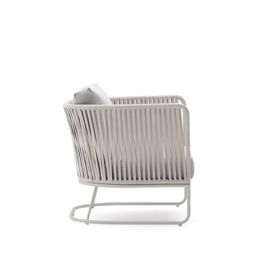 KAVE HOME Saconca utendrs lenestol i tau og grtt galvanisert stl