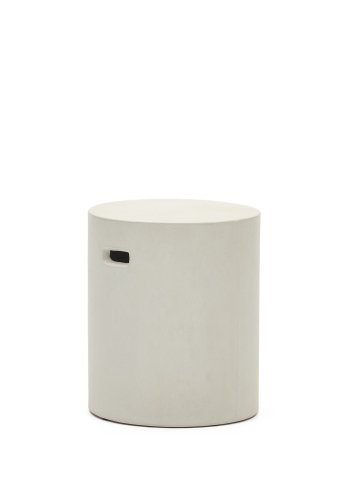 KAVE HOME Aiguablava fotsttte, rund - hvit sement (37)