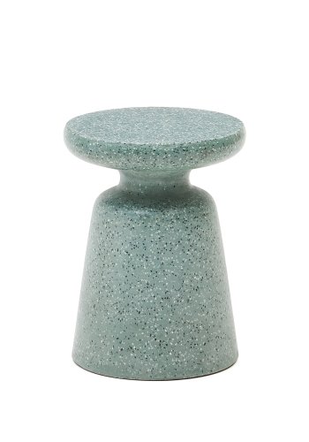 KAVE HOME Mesquida utendrs sidebord, rundt - grnn terrazzo (39)