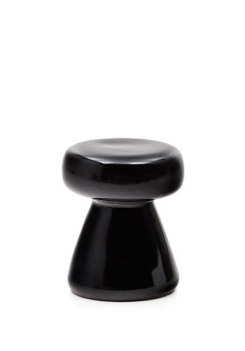 KAVE HOME Manya utendrs lounge sidebord, rundt - svart sementkeramikk (38)