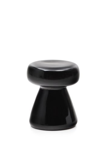 KAVE HOME Manya utendrs lounge sidebord, rundt - svart sementkeramikk (38)