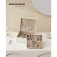 SONGMICS Joyero de 2 capas, organisator de joyas con asa, bandeja extra&iacute;ble para joyas, arma&ccedil;&atilde;o de joyas, efecto flotante, 8,1 x 9,4 x 4,3 inger, gaveide, regalos de Navidad, fargen blanco JBC165W01