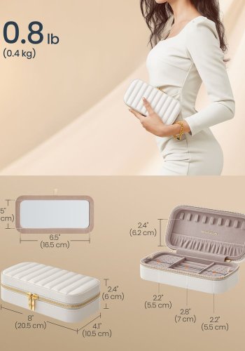 SONGMICSHOME ANAH-kolleksjonen  Reisesmykkeskrin