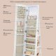 SONGMICS 6 LED'er afl�seligt spejlskab med smykke, 360&deg; drejelig smykkeorganisator, st�ende smykkeskab, rammel�st spejl i fuld l�ngde, 3 opbevaringshylder, hvid overflade, gr� foring JJC007W02V1