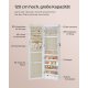 SONGMICS Smykkeskab, Afl�selig V�gmonteret Opbevaringsenhed til Halsk�der og �reringe, med Spejl og Diverse Rum, Hvid med Tr�struktur og Beige JJC093W01