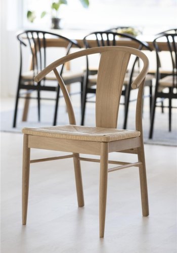 ACT NORDIC JANIK spisebordsstol - egetr/rattan 