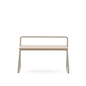 KAVE HOME Tinn brnebnk, m. rygln - natur askefinér og beige metal (76x35)