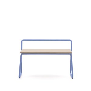 KAVE HOME Tinn brnebnk, m. rygln - natur askefinér og bl metal (76x35)