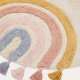 KAVE HOME Tadea gulvt�ppe til b�rn, rund - multifarvet regnbue bomuld (�100)