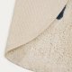 KAVE HOME Tandani gulvt�ppe til b�rn, rund - beige bomuld med bl� elefant (�100)