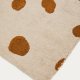 KAVE HOME Tandani gulvt�ppe til b�rn, rektangul�r - beige bomuld orange gepardm�nster (90x150)