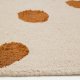 KAVE HOME Tandani gulvt�ppe til b�rn, rektangul�r - beige bomuld orange gepardm�nster (90x150)