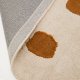 KAVE HOME Tandani gulvt�ppe til b�rn, rektangul�r - beige bomuld orange gepardm�nster (90x150)