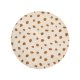 KAVE HOME Tandani gulvt�ppe til b�rn, rund - beige bomuld med orange gepardm�nster (�100)
