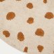 KAVE HOME Tandani gulvt�ppe til b�rn, rund - beige bomuld med orange gepardm�nster (�100)