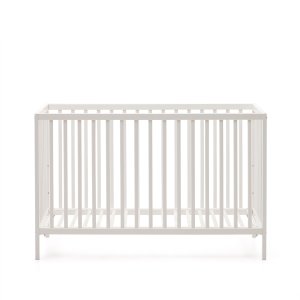 KAVE HOME Shantal tremmeseng til baby, justerbar madrashjde - hvid asketr (60x120)