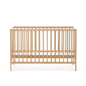 KAVE HOME Shantal tremmeseng til baby, justerbar madrashjde - natur asketr (60x120)