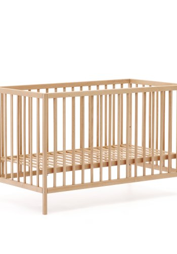 KAVE HOME Shantal sprinkelseng i heltre ask i naturlig utfrelse, 60 x 120 cm