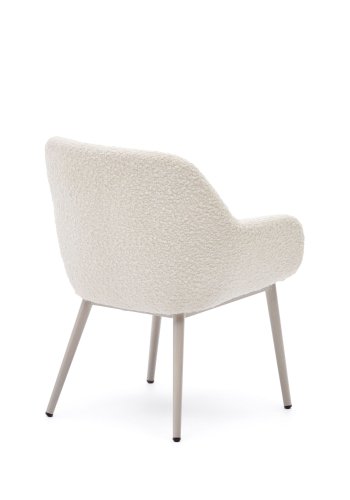 KAVE HOME Konna barnestol, med armlener - hvit bouclé og beige stl