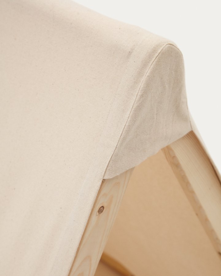 KAVE HOME Yanil tipitelt i 100 % hvit bomull, 100 x 90 cm