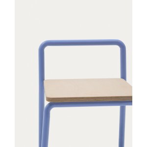 KAVE HOME Tinn stol i askefinér med bl metalstruktur