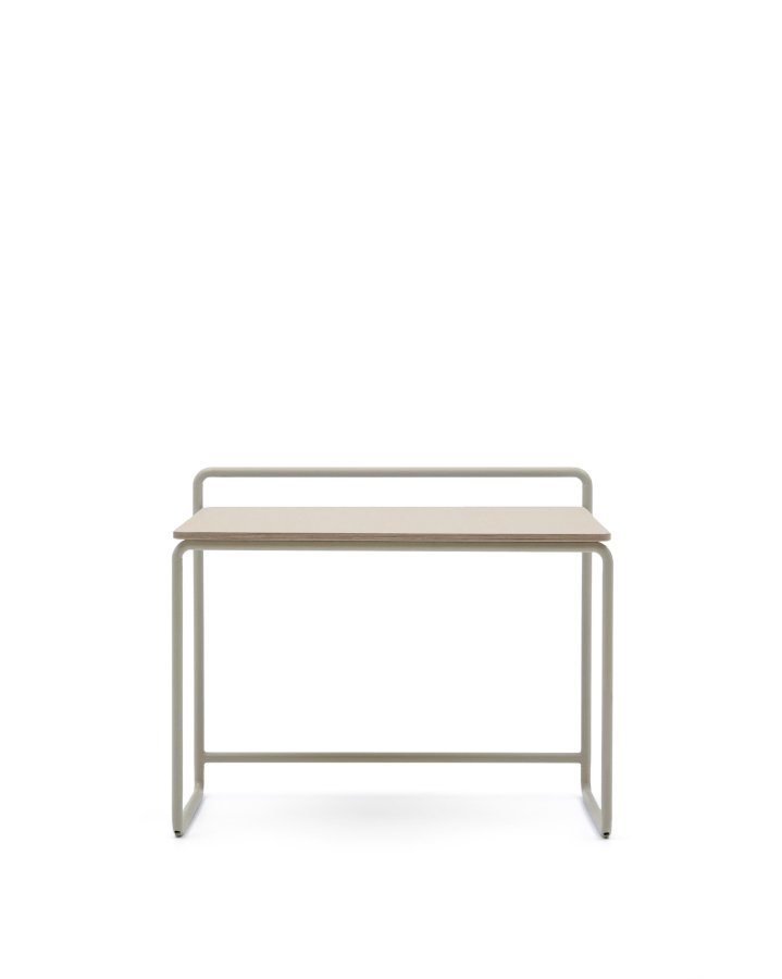 KAVE HOME barnepult i tinn, rektangulrt - finér i naturlig ask og beige metall (82x45)