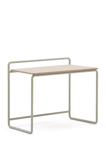 KAVE HOME barnepult i tinn, rektangulrt - finér i naturlig ask og beige metall (82x45)