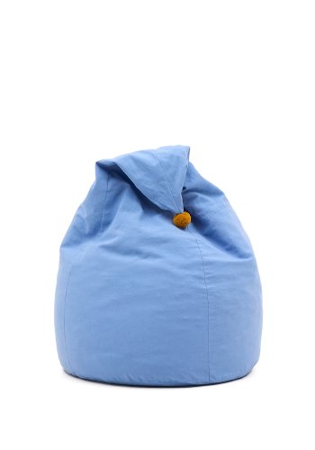 KAVE HOME Olvi bl, bomullspuff med sennepsfarget dusk, 60 cm