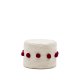 KAVE HOME Manua beige, bomullspuff med rde dusker, 40 cm