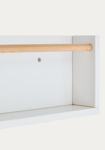 KAVE HOME Shantal hylle i heltre bk i hvit utfrelse, 64 x 20 cm