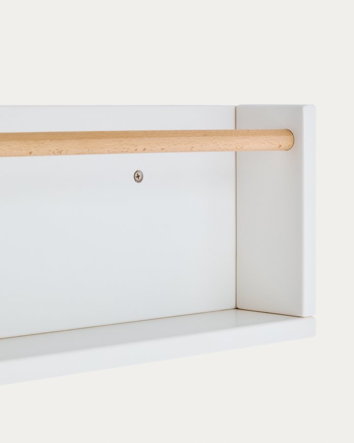 KAVE HOME Shantal hylle i heltre bk i hvit utfrelse, 64 x 20 cm