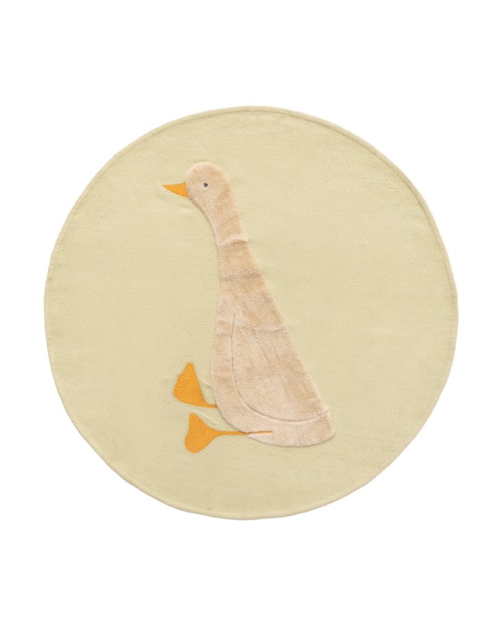 KAVE HOME Milu grnn, 100 % bomullsteppe med gsedun, 100 cm