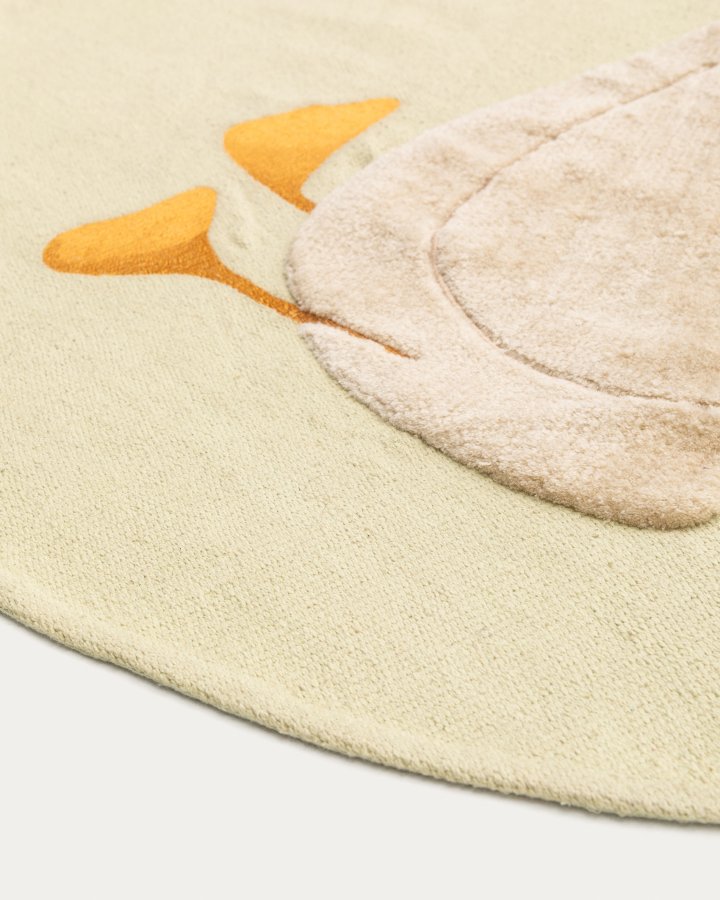 KAVE HOME Milu grnn, 100 % bomullsteppe med gsedun, 100 cm