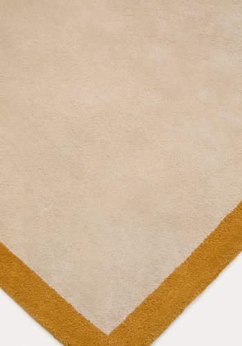 KAVE HOME Nalim teppe for barn, rektangulrt - beige og sennepsbomull (90x150)