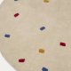 KAVE HOME Luli gulvt�ppe, rund - hvid bomuld med multifarvede prikker (�200)