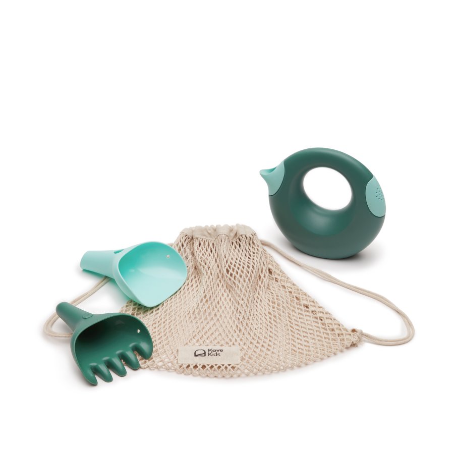 KAVE HOME Rawni hagelekesett med vannkanne, rake og spade