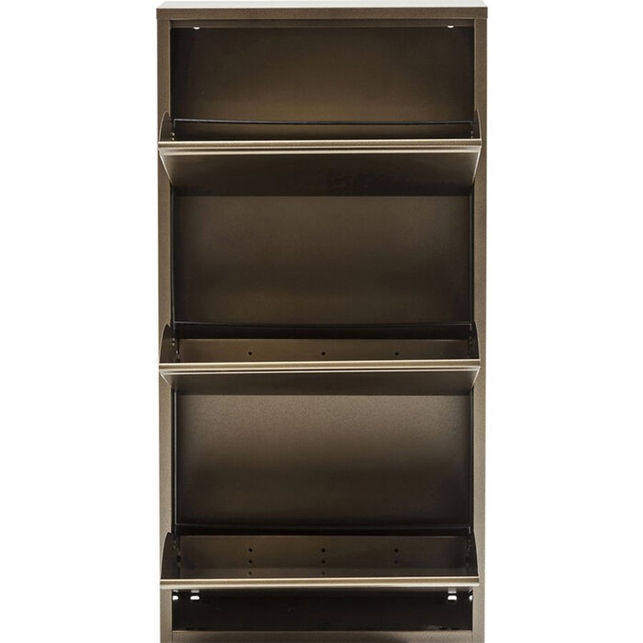 KARE DESIGN Caruso 3 Skoskap i bronse, m. 3 rom - bronse stl